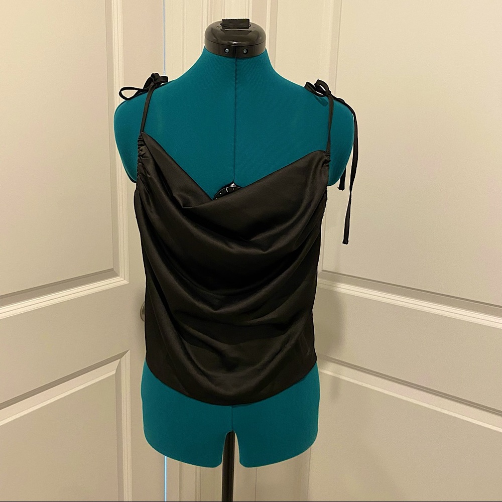 Satin tie strap top